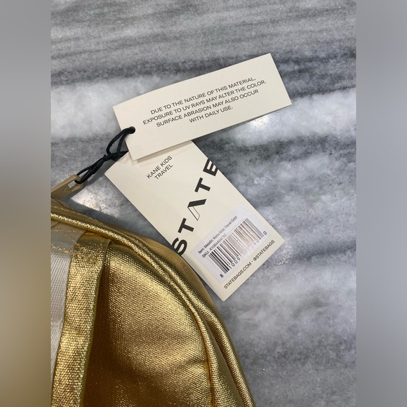 NWT State Bags Kane Kids Travel Backpack Metallic Gold - Picture 6 of 10